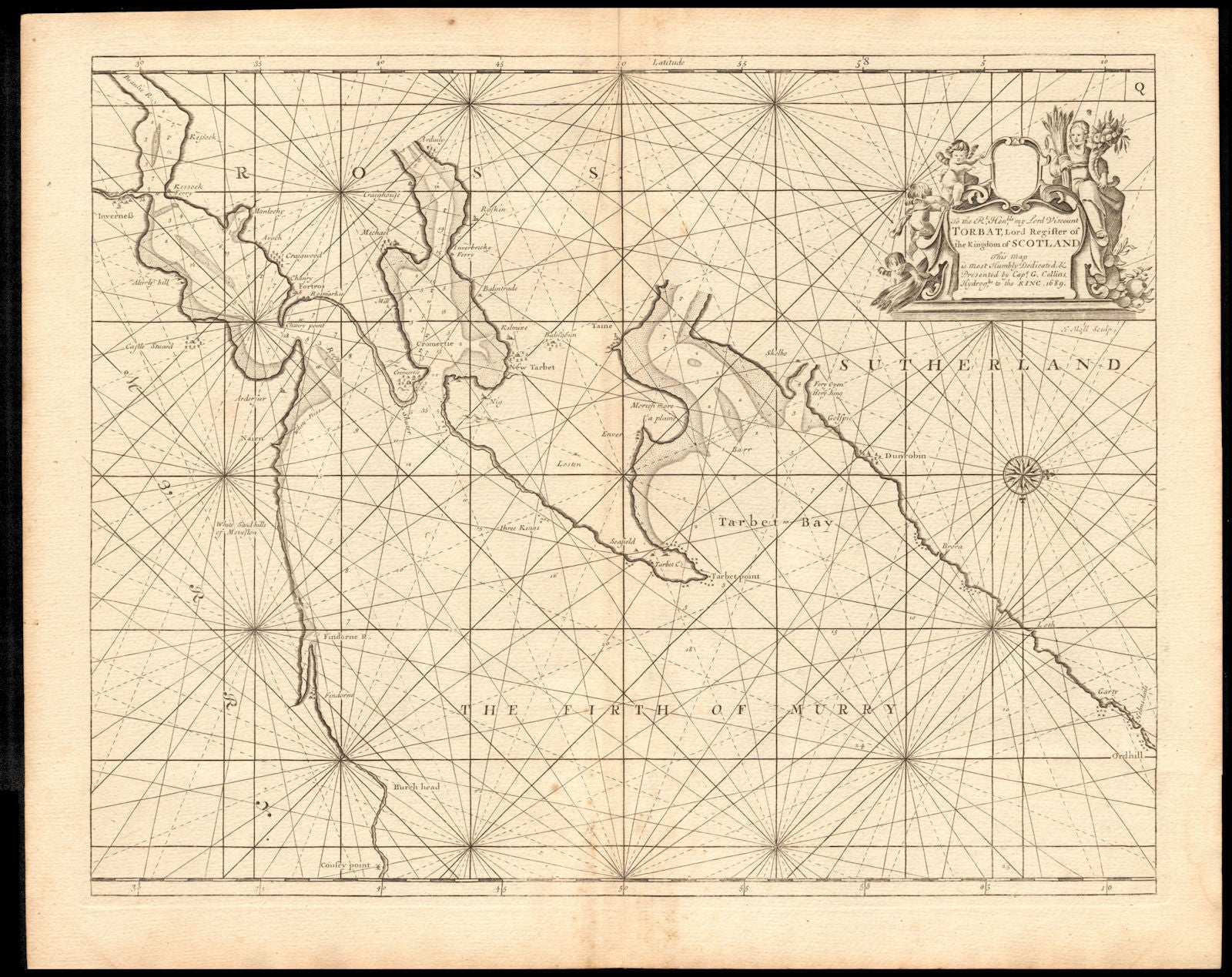 'Firth of Murry' sea chart. MORAY FIRTH Inverness Cromarty. COLLINS c1774 map